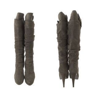 Sergio Rossi Suede Knee-High Slouch Boots
Size 38.5